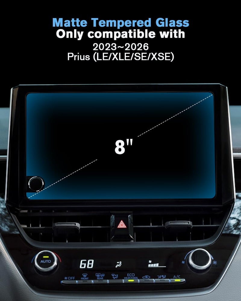 WEIPIN For Matte Anti Glare Tempered Glass 2023 2024 2025 2026 Toyota Prius 8 Inch Touchscreen Screen Protector - Prius (LE/XLE/SE/XSE) Accessories - Image 2